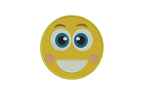 Beaming Mouth Emoji: A Craft Fair-Ready Embroidery Design