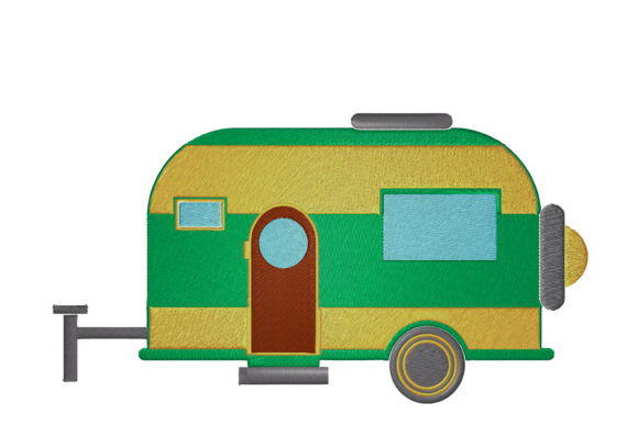 Caravan Embroidery Design