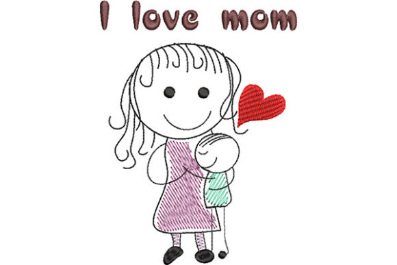 Family Hug Mom and Child