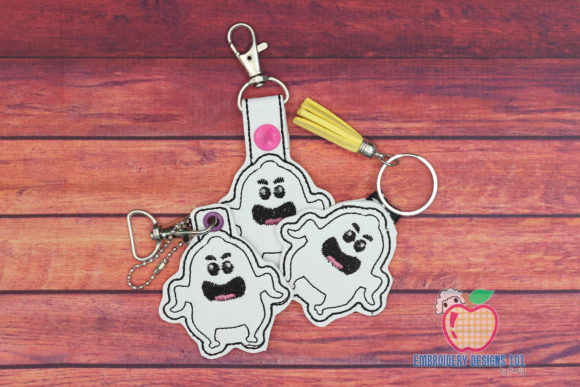 Halloween Scared Turkey ITH Key Fob