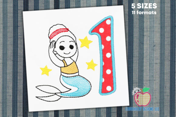 Little Cute Mermaid Sitting