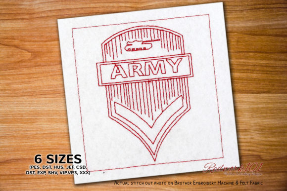Military Tank Insignias Redwork