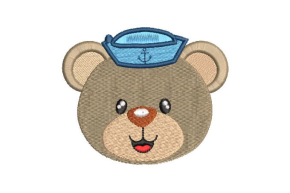 Sailor Bear Face: A Brand-Ready Embroidery Design